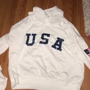 USA Cropped Hoodie